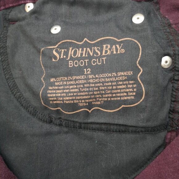 St John's Bay Ladies Size 12 Purple Bootcut Corduroy Pants - Picture 4 of 11